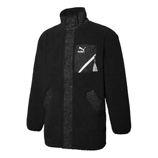 Kabáty Puma Imitation Lamb Wool Jacket With Stand-Up Collar Čierna | 534984-01