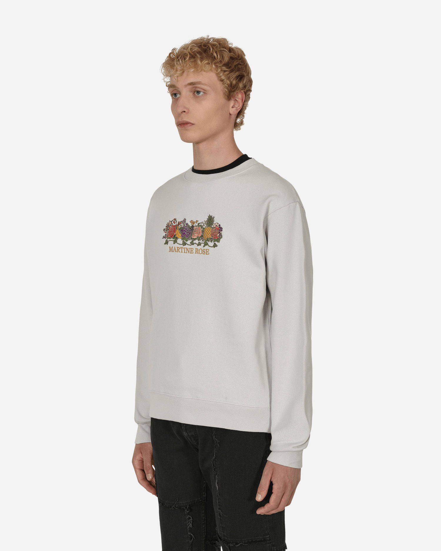 Mikina Martine Rose Classic Embroidered Crewneck Sweatshirt Šedá | MRAW22-601  001, 1