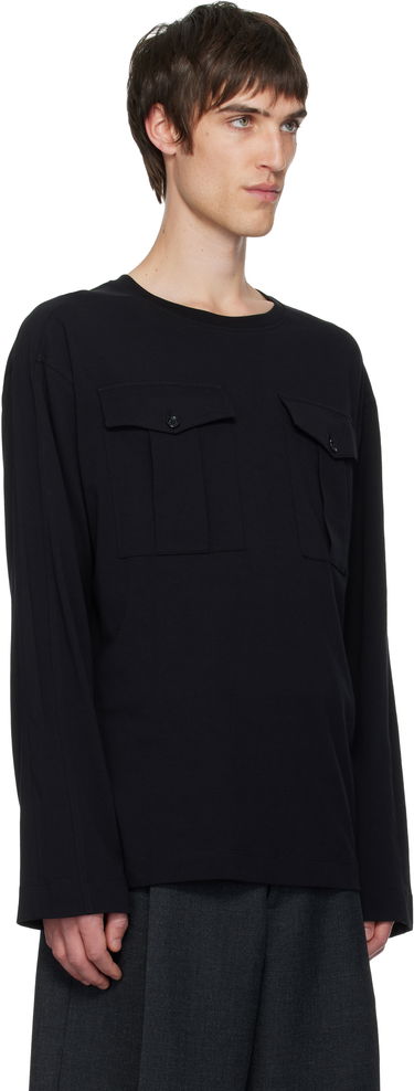 Tričko Dries Van Noten Dries Van Noten Long Sleeve Two Flap Chest Pocket T-shirt Biela | 252-021107-2600, 4