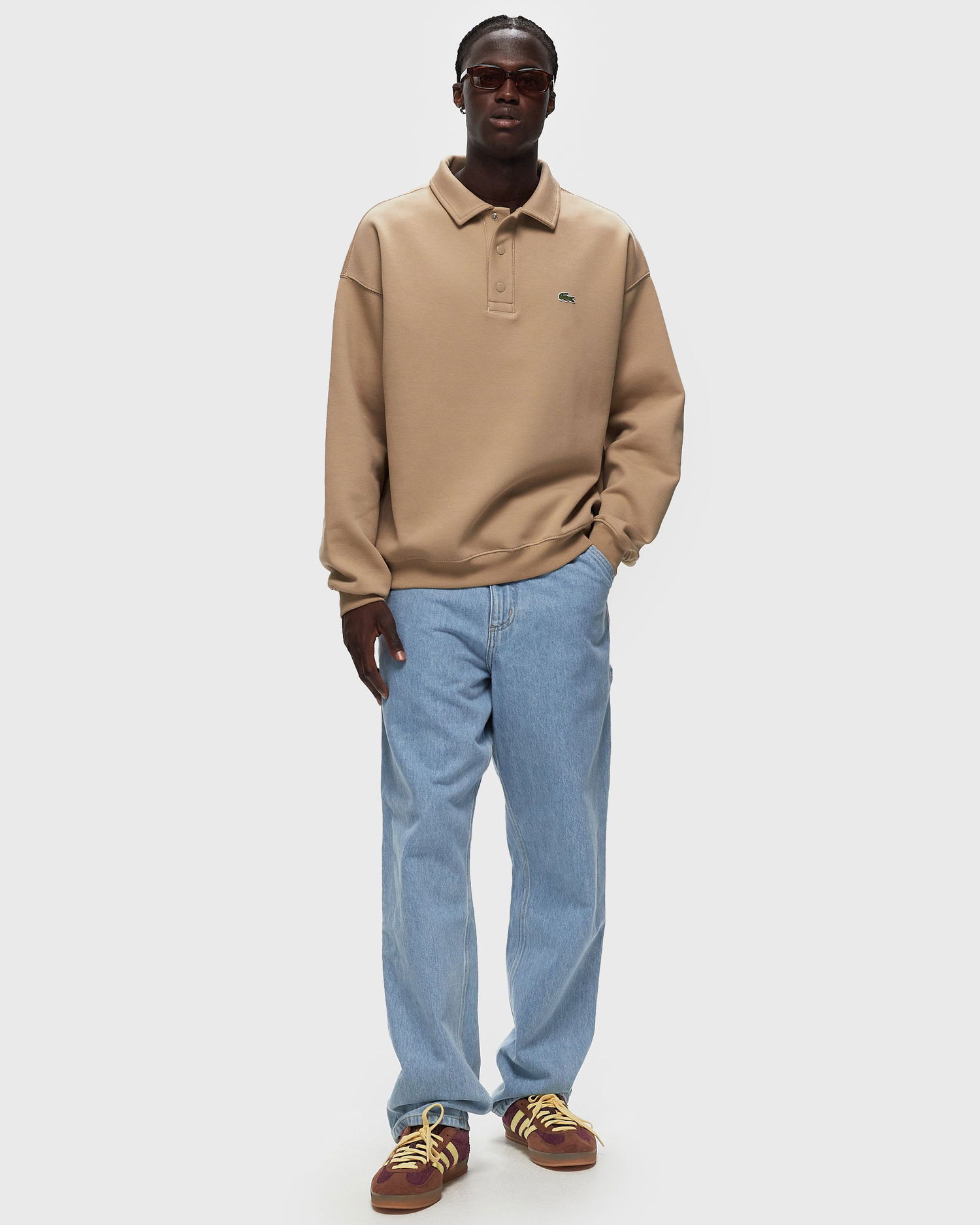 Mikina Lacoste Loose Fit Sweatshirt Hnedá | SH2821-02S, 1
