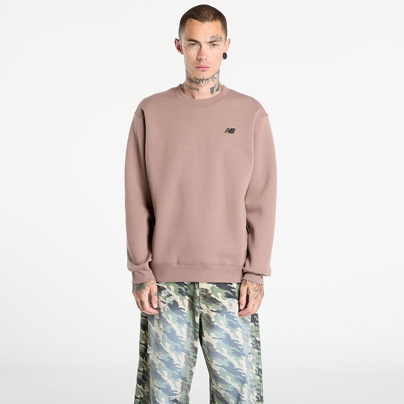 Mikina New Balance New Balance Linear Graphic Fleece Crew Sweatshirt Hnedá | MT53529EAS