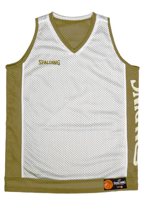 Tielko Spalding Spalding Reversible Basketball Tank Top Biela | 40221207-khakisilvergrey