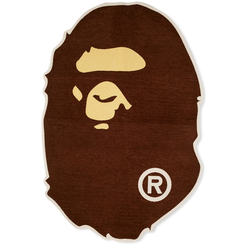 Home decor BAPE A Bathing Ape Ape Head Rug Hnedá | 001HOJ801012M-BRN