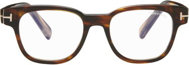 Slnečné okuliare Tom Ford Tom Ford Square Blue Block Glasses Hnedá | FT5977-B_50050, 0