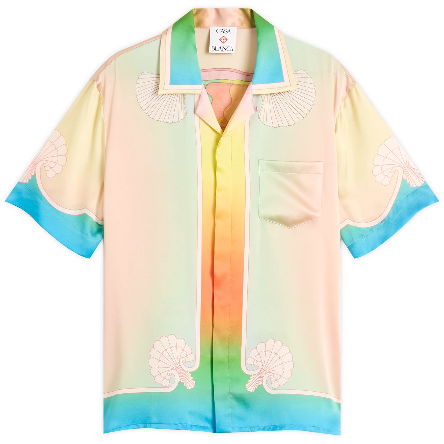 Košeľa Casablanca Casablanca Cuban Collar Short Sleeve Silk Shirt, Size Large Rôznofarebný | MPF25-SH-003-09, 1