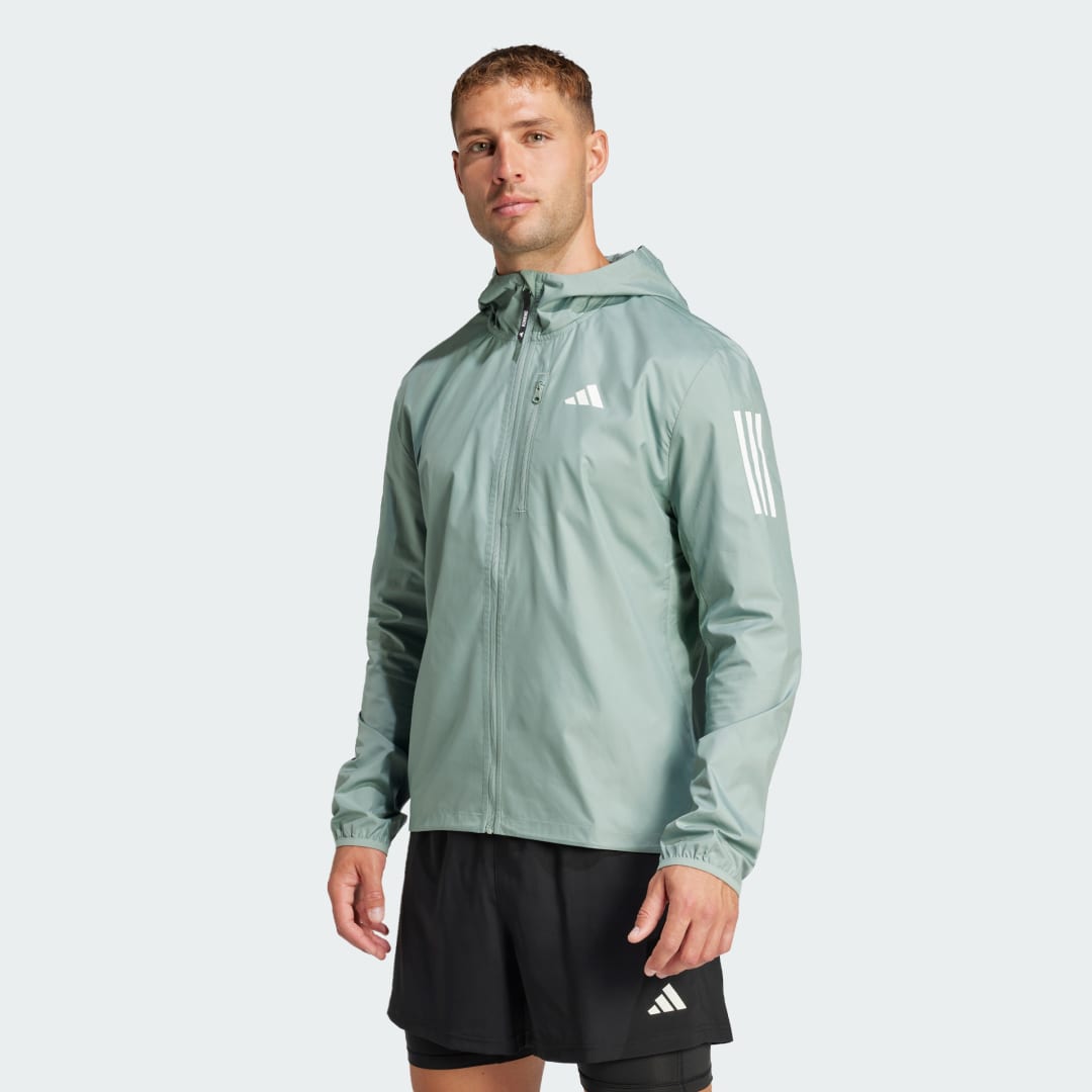 Vetrovka adidas Performance Lightweight Running Jacket Zelené | JD2239, 0