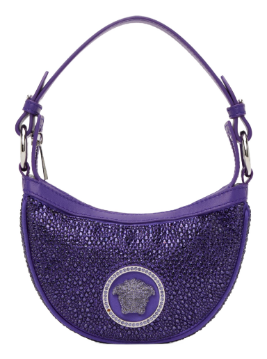 Taška cez rameno Versace Mini Crystal Repeat Bag Fialová | 1009819_1A06487_1LD2P