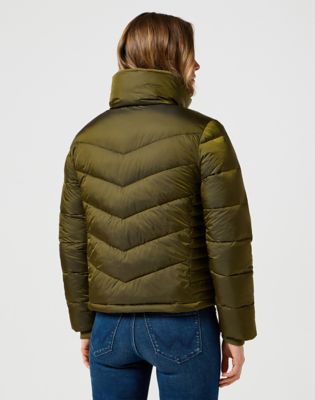Prešívaná bunda Wrangler Wrangler Short Puffer Jacket Zelené | 112356502:XS, 1