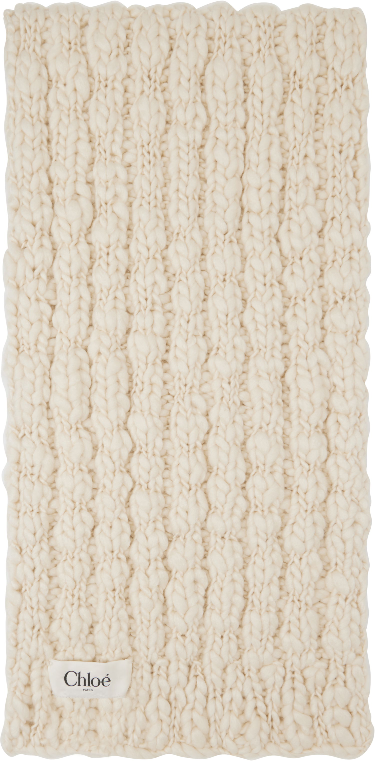 Šál CHLOÉ Wool & Silk Scarf Béžová | CHC24WT059MAN, 1