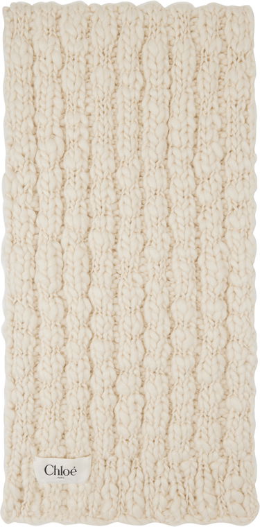 Šál CHLOÉ Wool & Silk Scarf Béžová | CHC24WT059MAN, 1