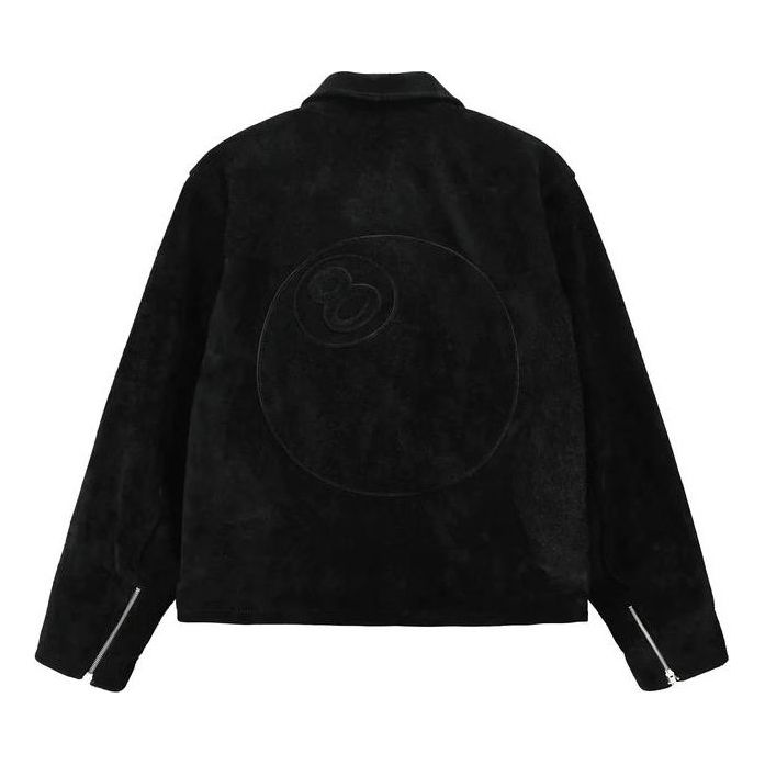 Bunda Stüssy Suede Jacket With Back Logo Čierna | 115696, 0