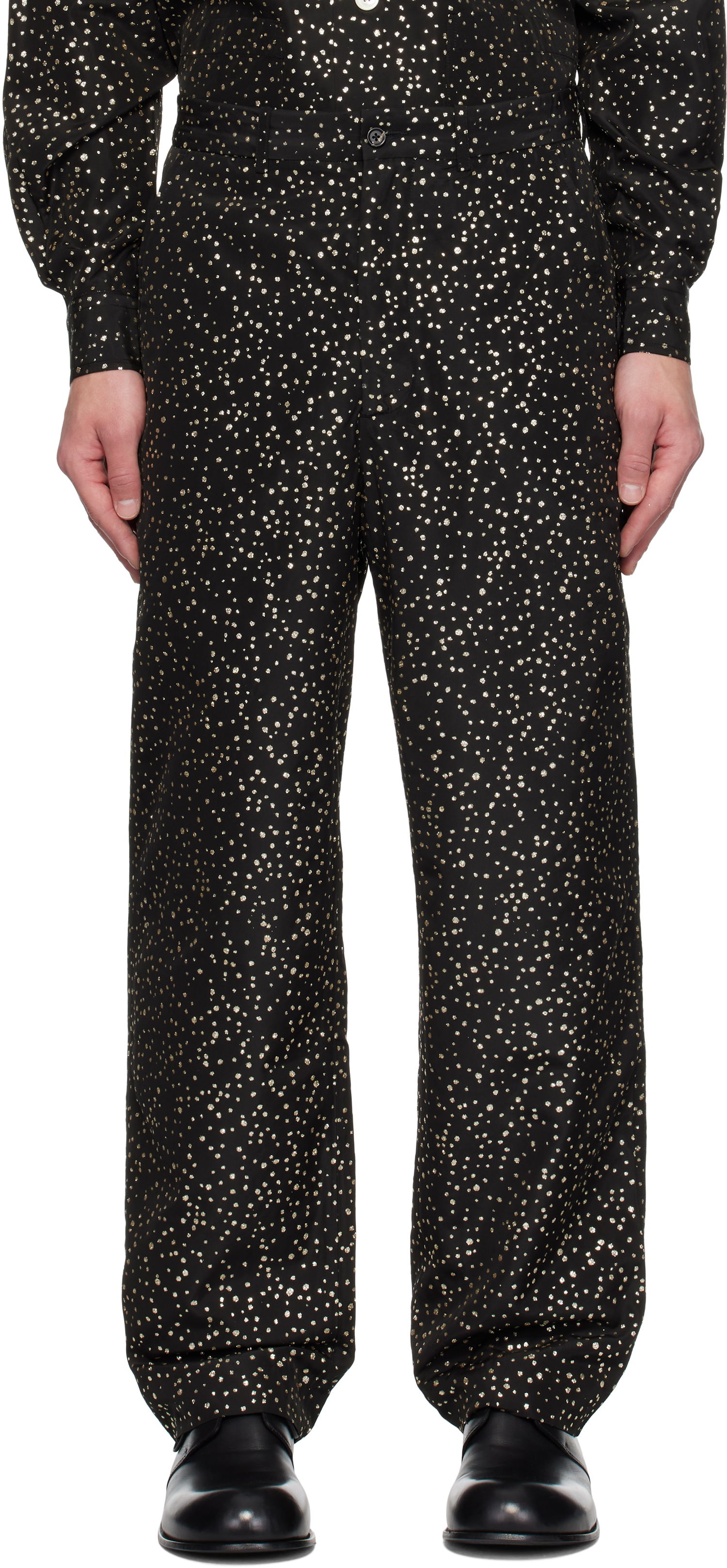 Nohavice Bode Glitter Trousers Čierna | MRF24BT067, 0