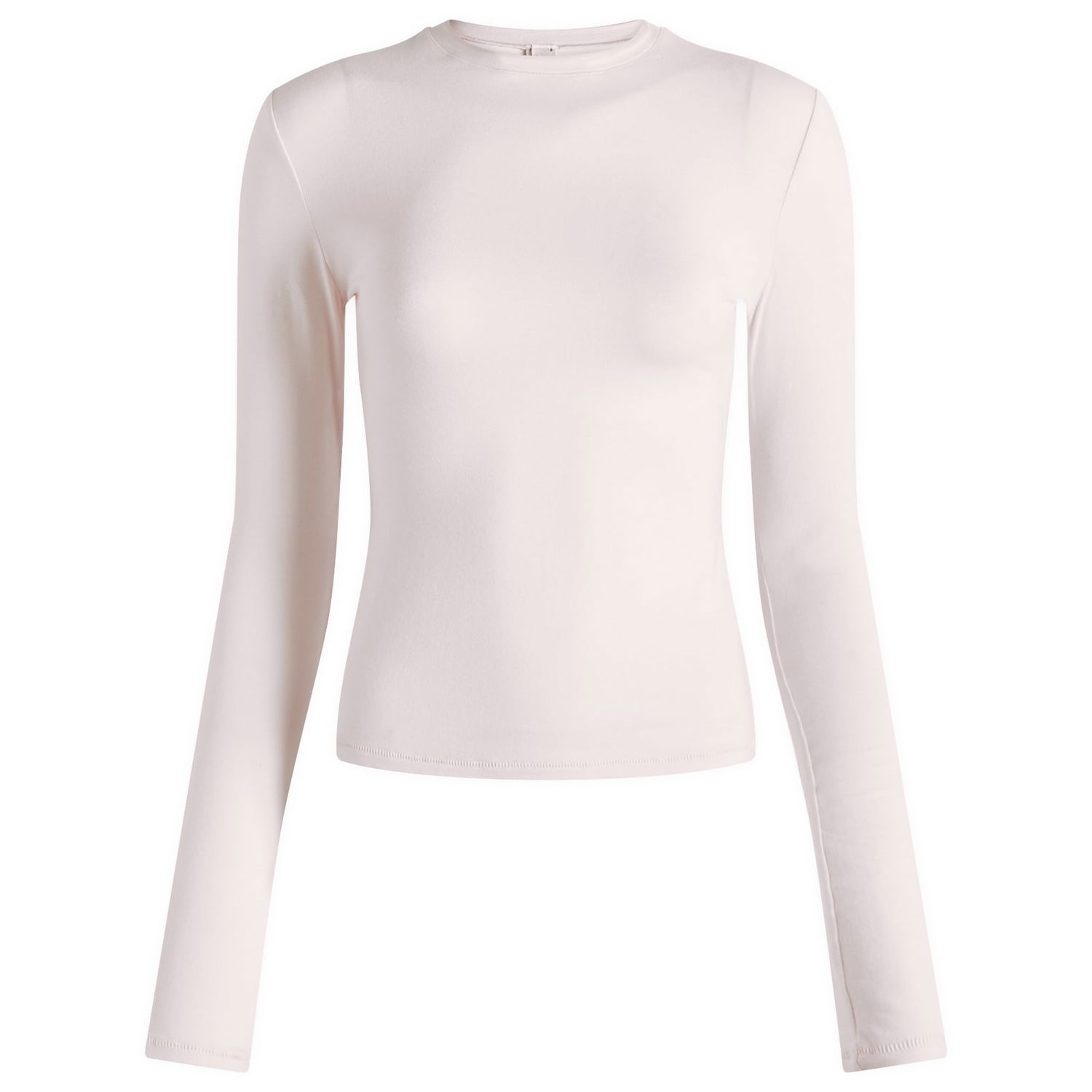 Tričko SKIMS SKIMS Cotton Jersey Long Sleeve T-Shirt, Size Large Béžová | AP-TSH-0647-BARELYPINK, 0