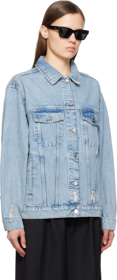 Bunda Anine Bing Rory Oversized Denim Jacket Modrá | A-01-7052-435, 4