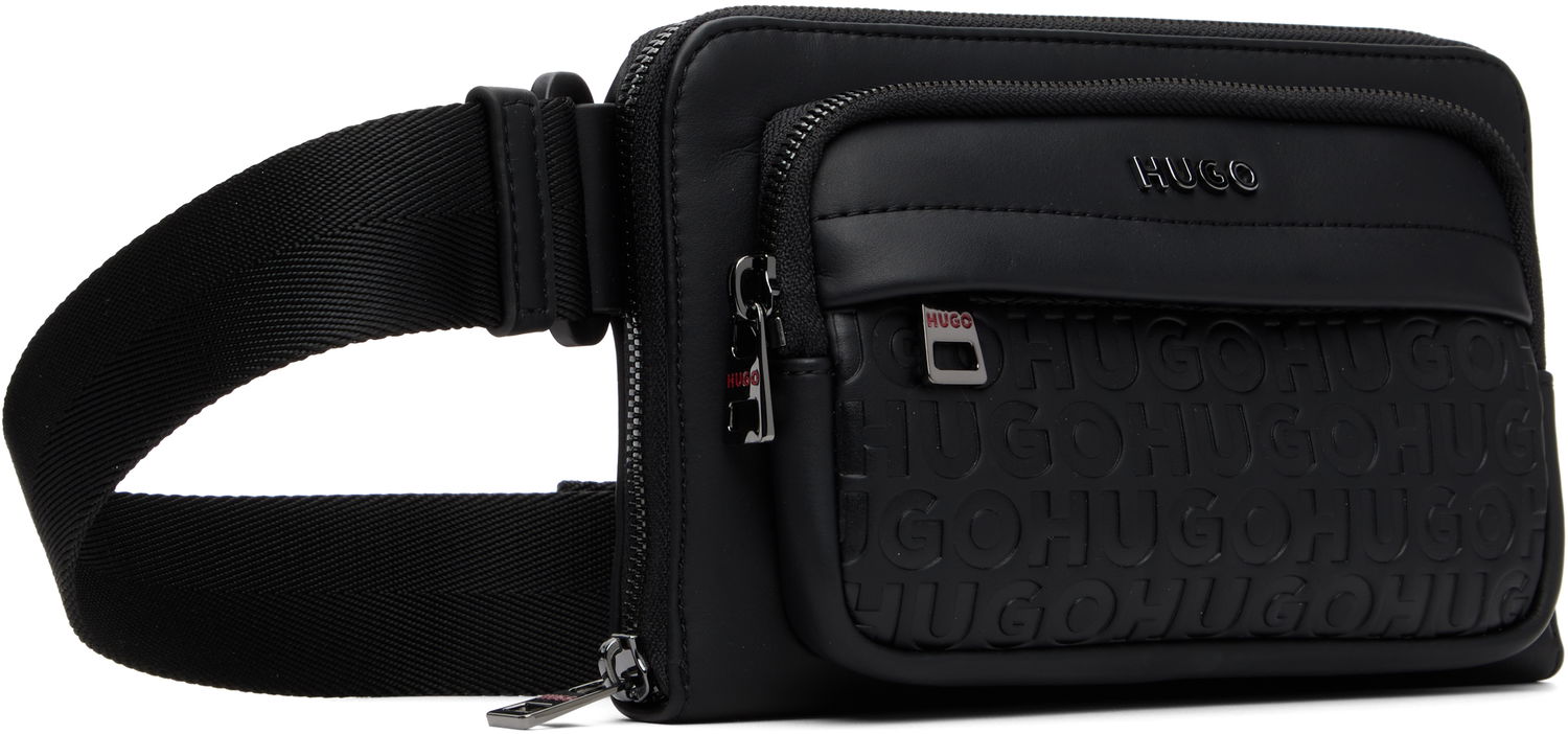Ľadvinka BOSS Hugo Embossed-Logo Belt Bag Čierna | 50547414, 1