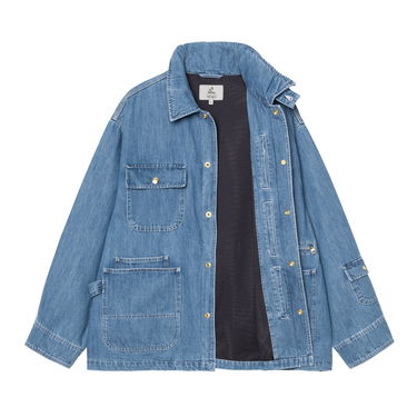 Bunda Carhartt WIP Stone Washed Denim Chore Coat Modrá | A242054_6, 1