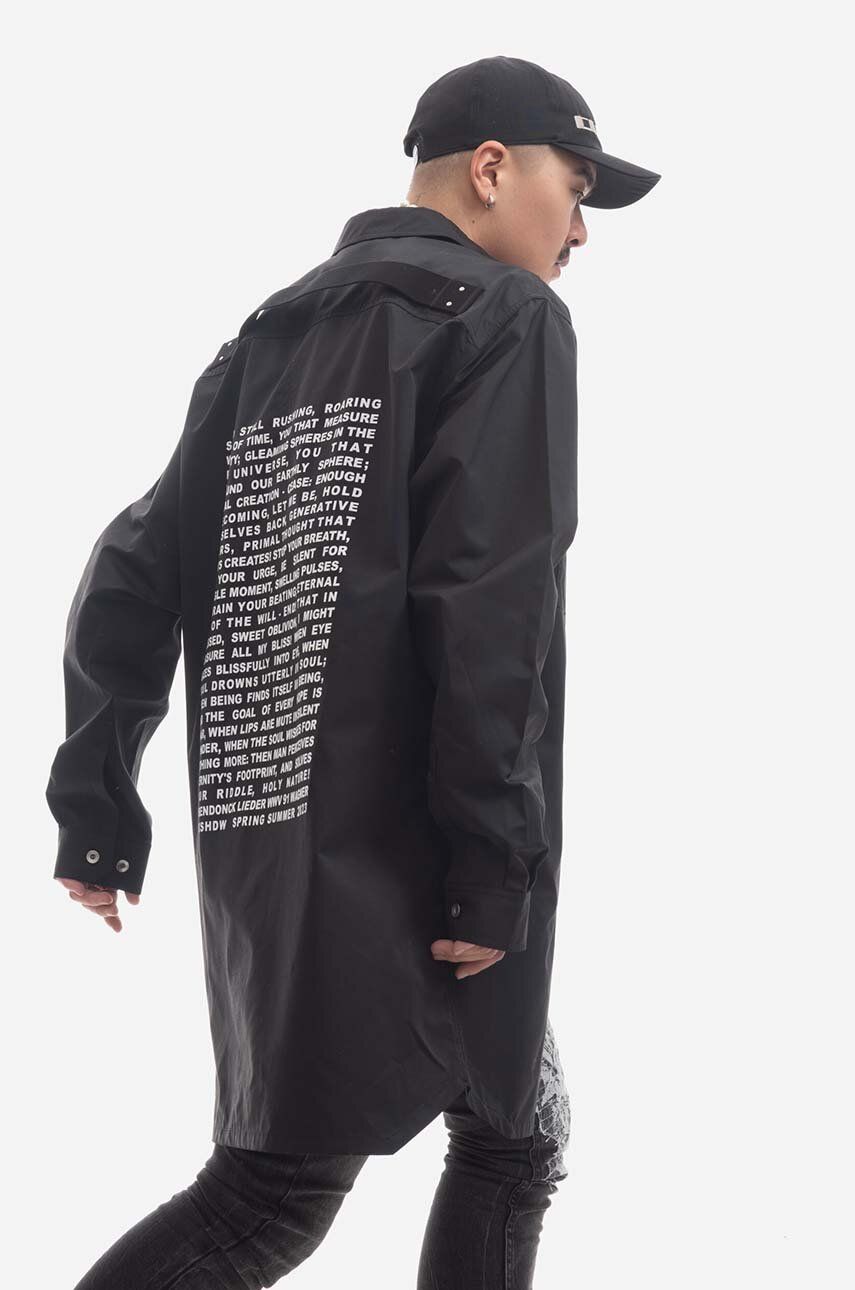 Košeľa Rick Owens Woven Jumbo Shirt Čierna | DU01C6753.MUEP3.BLACK, 1
