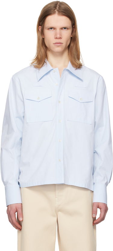 Košeľa LANVIN Lanvin Loose-Fit Utility Shirt Modrá | RM-SI0012-6043-P25, 0