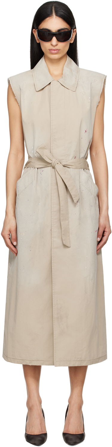 Šaty Maison Margiela MM6 Maison Margiela Sleeveless Trench Coat Béžová | S62FB0082 S78537, 0