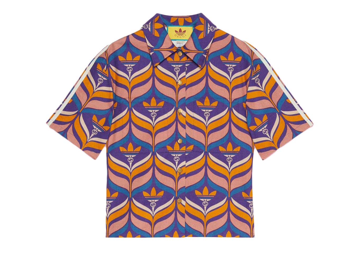 Košeľa Gucci adidas x Interlocking G And Trefoil Shirt Orange Multicolor Rôznofarebný | 703002 ZAJS5 7694, 0