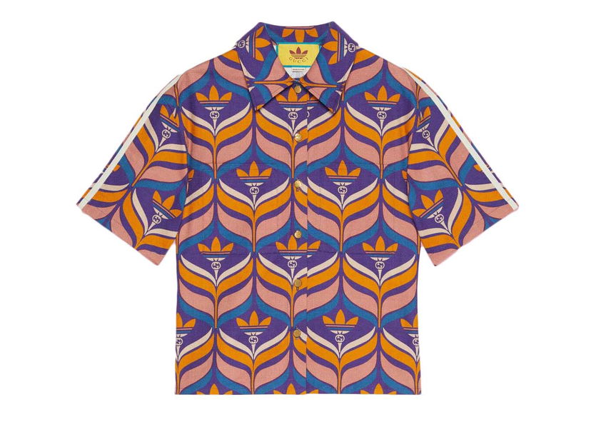 Košeľa Gucci adidas x Interlocking G And Trefoil Shirt Orange Multicolor Rôznofarebný | 703002 ZAJS5 7694