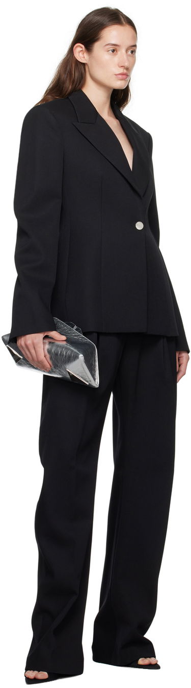 Bunda The Attico The Attico Peaked Lapel Blazer Čierna | 241WCG61 W046, 3