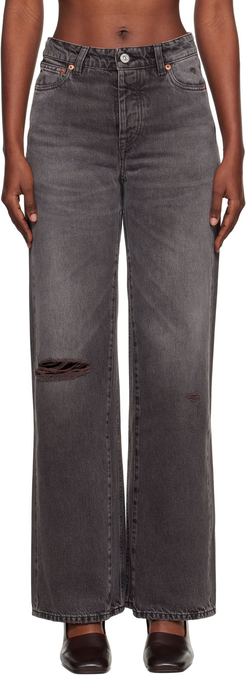 Džínsy OUR LEGACY Our Legacy Treble Cut Jeans Šedá | W4255TH