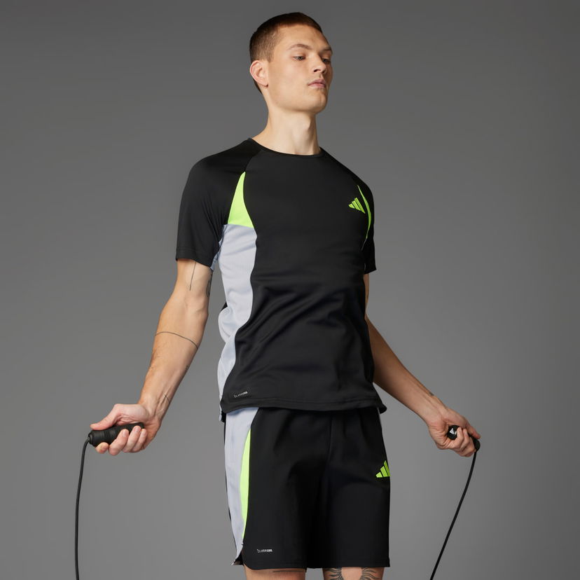 Tričko adidas Performance Tech Apparel Colorblock Tee Čierna | JY1615