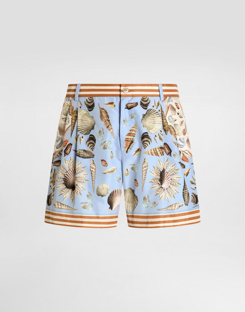 Plavky Dolce & Gabbana Dolce & Gabbana Shell Print Swim Shorts Modrá | M4E68TFIM69HC5PK