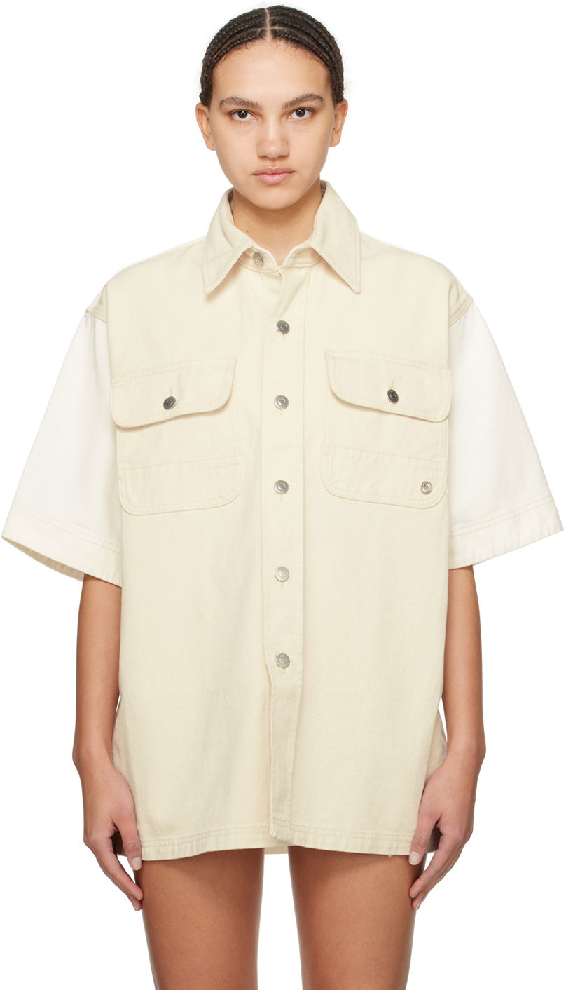 Košeľa Stella McCartney Stella McCartney Workwear Denim Shirt Béžová | 6D02513SPH57, 0