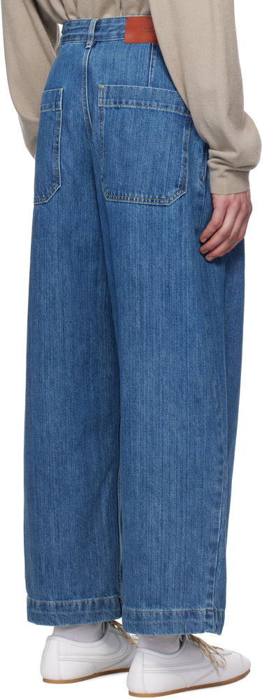 Džínsy Studio Nicholson Studio Nicholson Puch Pleated Jeans Modrá | PUCH SNM - 1244, 2
