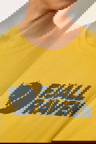 Tričko FJÄLLRÄVEN T-shirt with Logo Print Žltá | F87310, 5