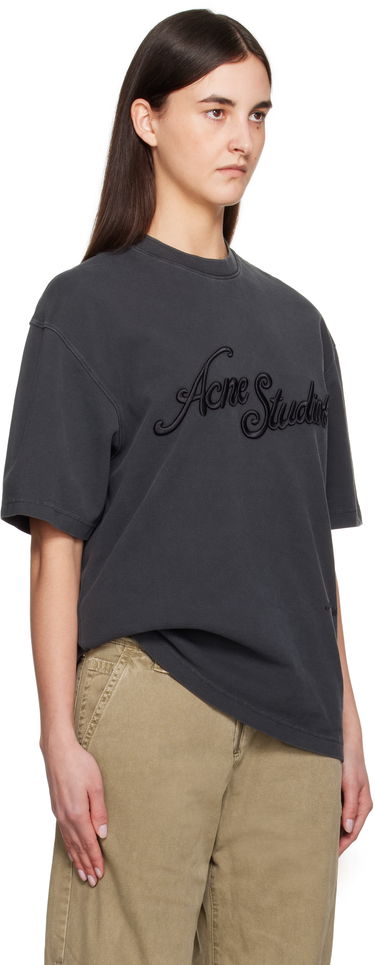 Mikina Acne Studios Acne Studios Relaxed Fit Logo T-Shirt Šedá | CL0345-, 4