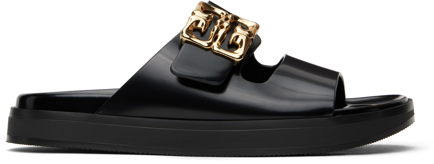Doplnky Givenchy Givenchy 4G Liquid Flat Sandals Čierna | BE309UE2CF001, 0