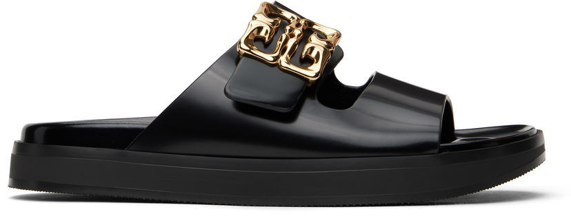 Doplnky Givenchy Givenchy 4G Liquid Flat Sandals Čierna | BE309UE2CF001