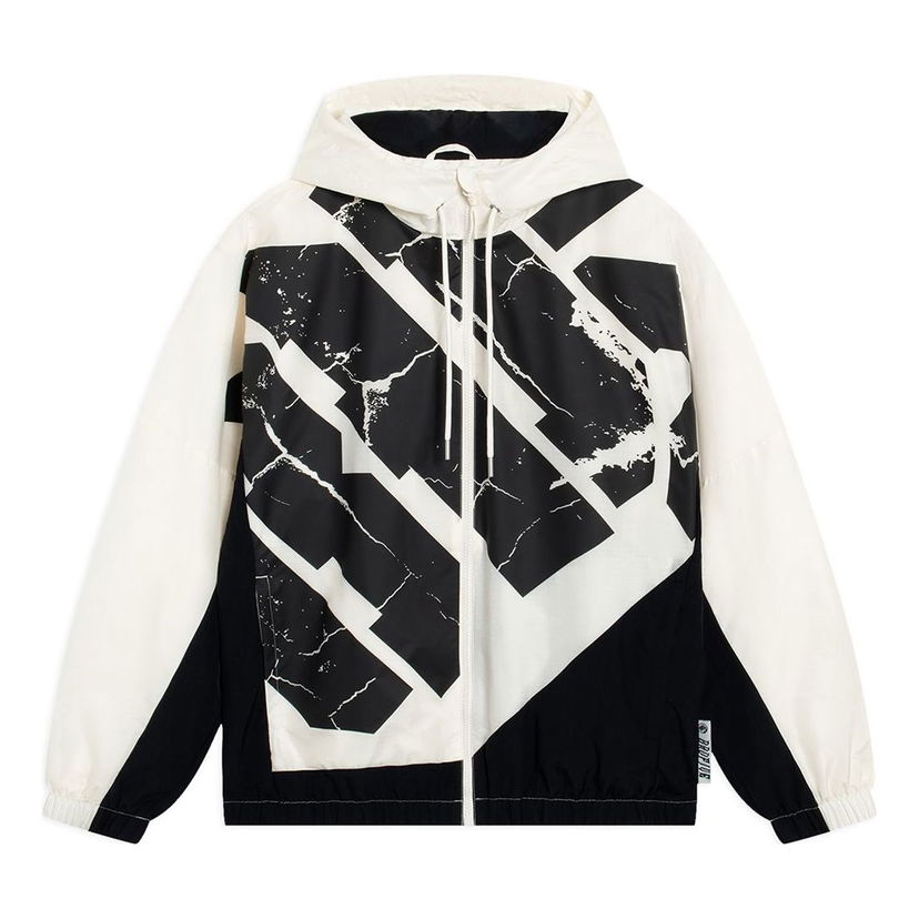 Vetrovka Li-Ning BadFive Woven Hooded Windbreaker Biela | AFDT059-3