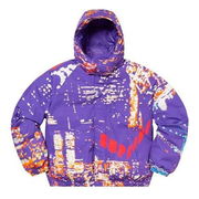 City Lights Print Puffy Jacket