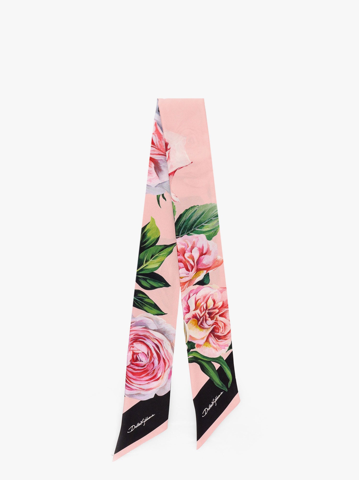 Šál Dolce & Gabbana Dolce & Gabbana Rose Print Silk Bandeau Ružová | FS215AGDCUNHF5IY, 0