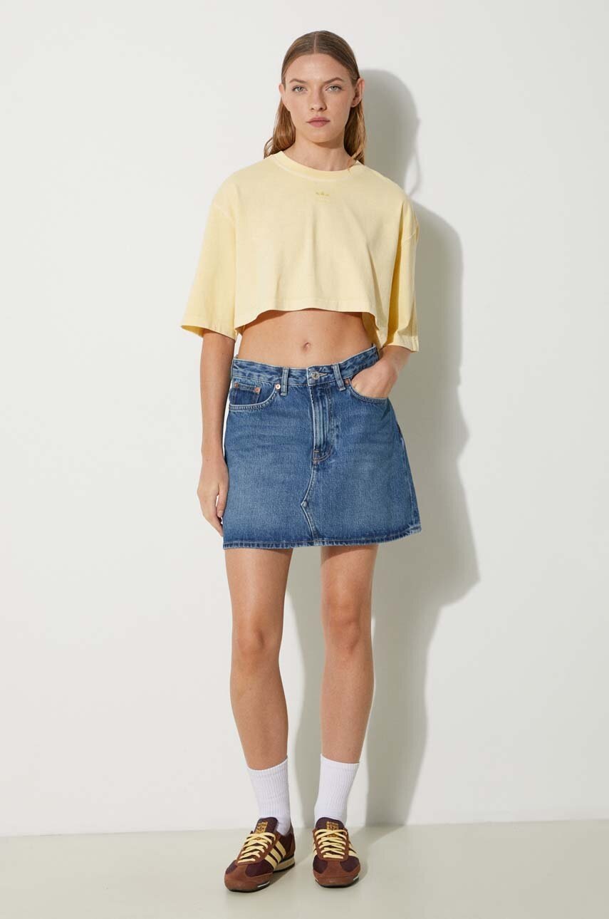 Crop Top adidas Originals adidas Originals Cropped T-Shirt Žltá | IR6000, 1