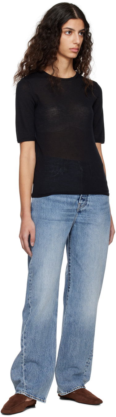 Sveter TOTEME TOTEME Crewneck T-Shirt Čierna | 224-5122-339, 3