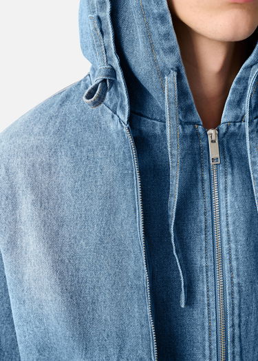 Bunda AXEL ARIGATO Reed Hooded Zip Denim Jacket Modrá | A3156001, 5