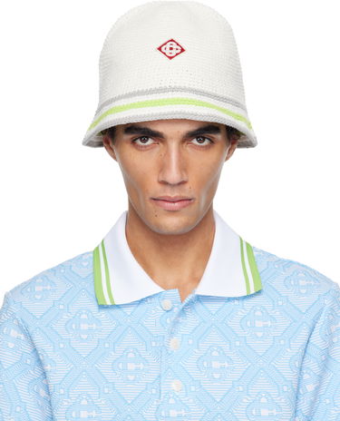 Klobúk Casablanca Casablanca Stripe Crochet Bucket Hat Zelené | A-SP26-HAT-108-01, 0