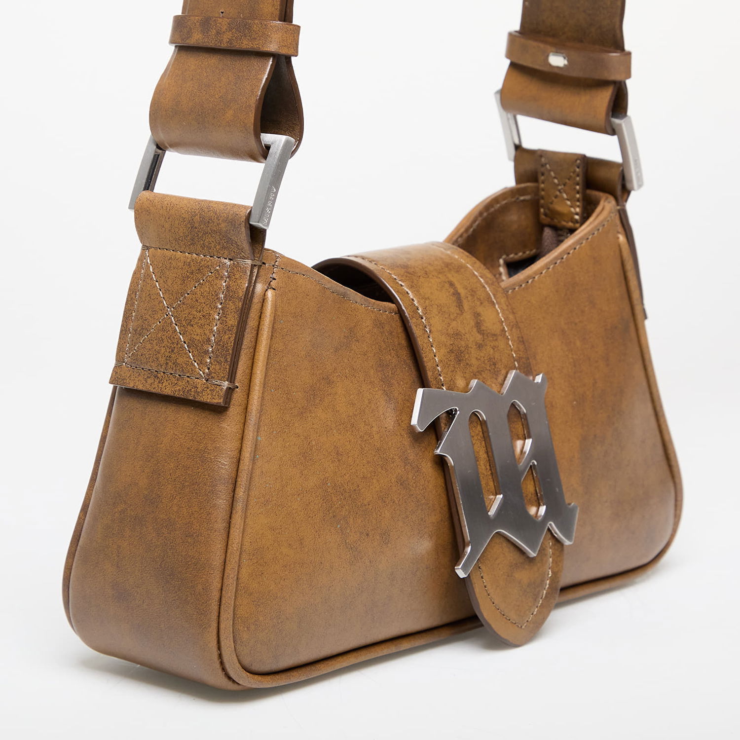 Taška cez rameno MISBHV Leather Shoulder Bag Small Brown Faded Hnedá | 240A432, 1