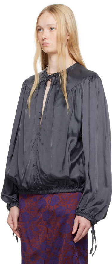 Košeľa Dries Van Noten Dries Van Noten Drawstring Blouse Čierna | 251-010710-1427, 3