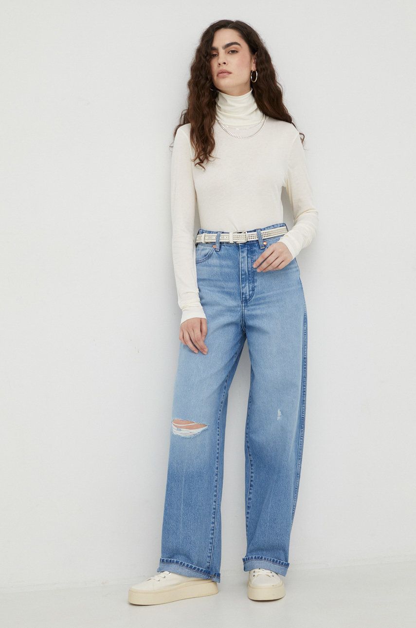 Džínsy Wrangler Barrel Ariel Jeans Modrá | W2H773P49, 0