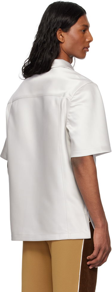 Košeľa Casablanca Casablanca Short Sleeve Satin Shirt Biela | MS25-SH-169-01, 2