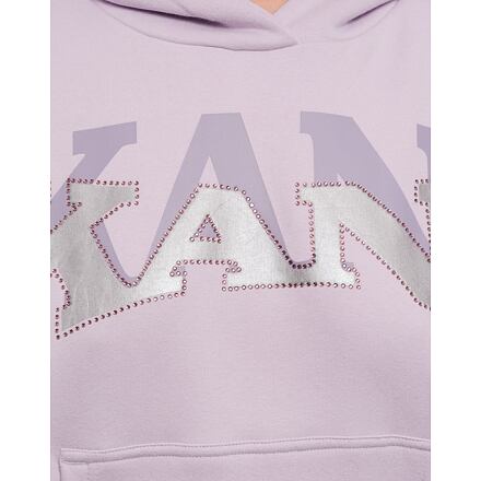 Mikina Karl Kani Woven Signature Glitter OS Hoodie Fialová | KK61210049, 1