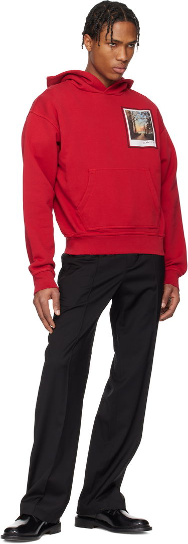 Mikina Helmut Lang Helmut Lang River Postcard Hoodie Červená | O10HM522, 3