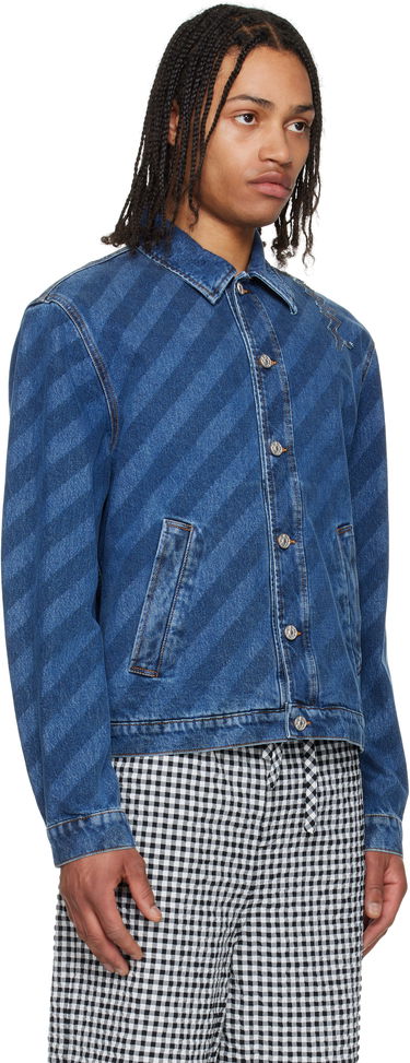 Bunda Marni Marni Striped Denim Jacket Modrá | JUJU0050S0 USCX36, 1