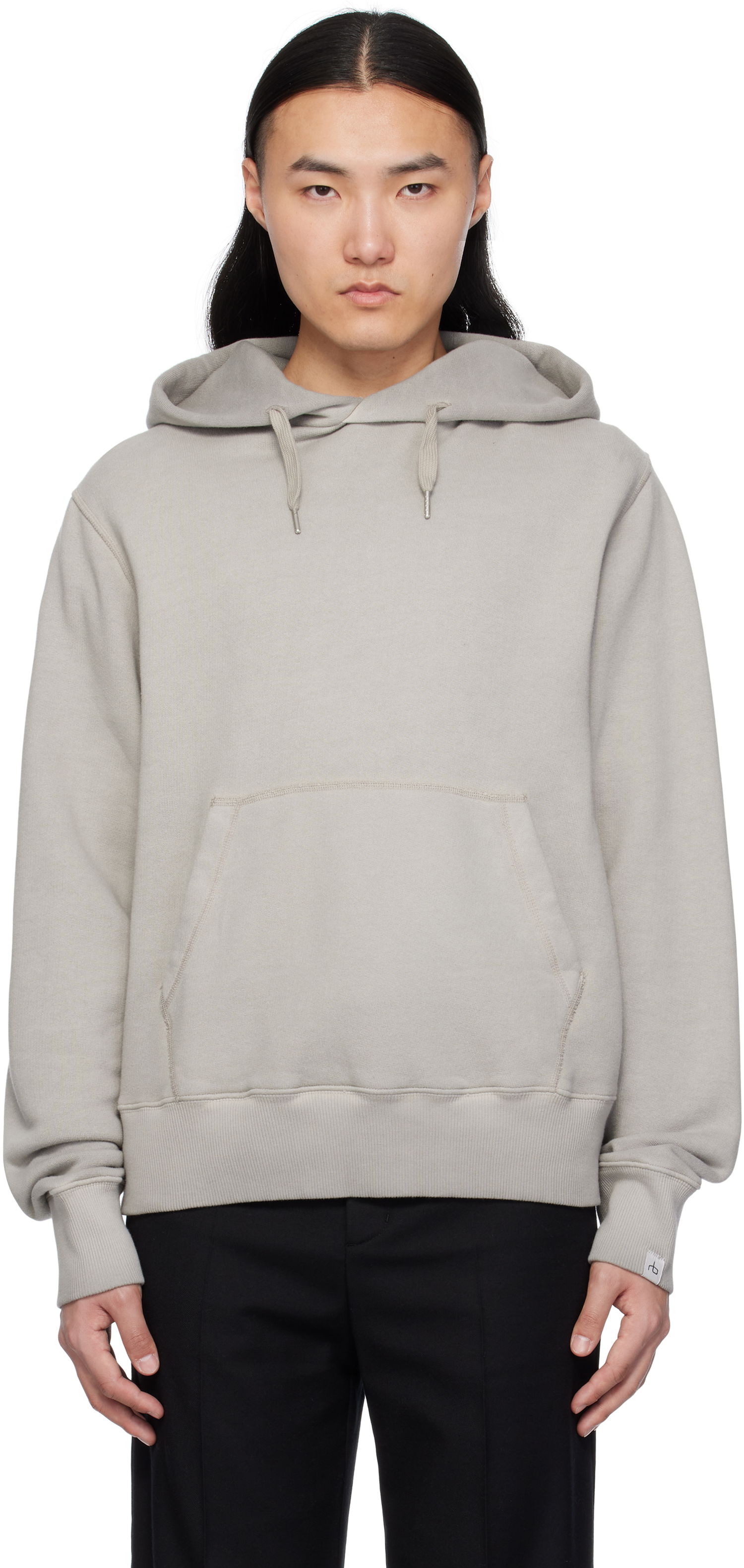 Mikina rag & bone Rag & Bone Damon Vintage Terry Hoodie Šedá | MBC24FT031V131, 0